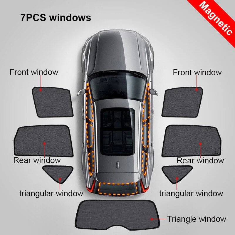 2026 Custom Car Side Magnetic Window Sunshade Curtain