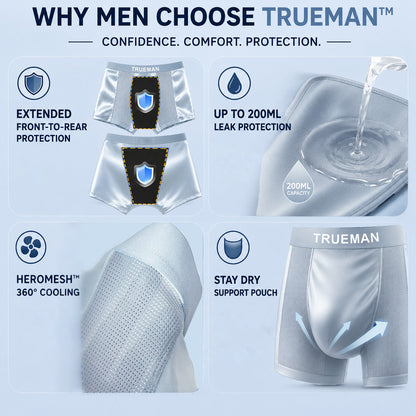 BEST DEAL 70% OFF + 🎁  NORXIL Premium Breathable Leak-Proof IceSilk Boxer - 100% Invisible Smart Protection