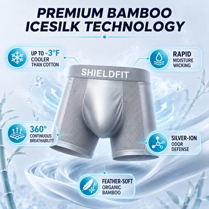 BEST DEAL 80% OFF 🔥 SHIELDFIT™ Premium Leakproof Bamboo IceSilk Boxer