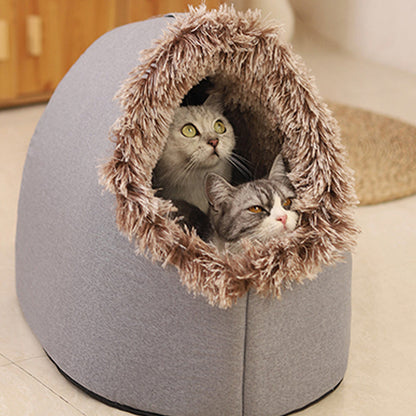 Winter Warm Pet Cave Bed
