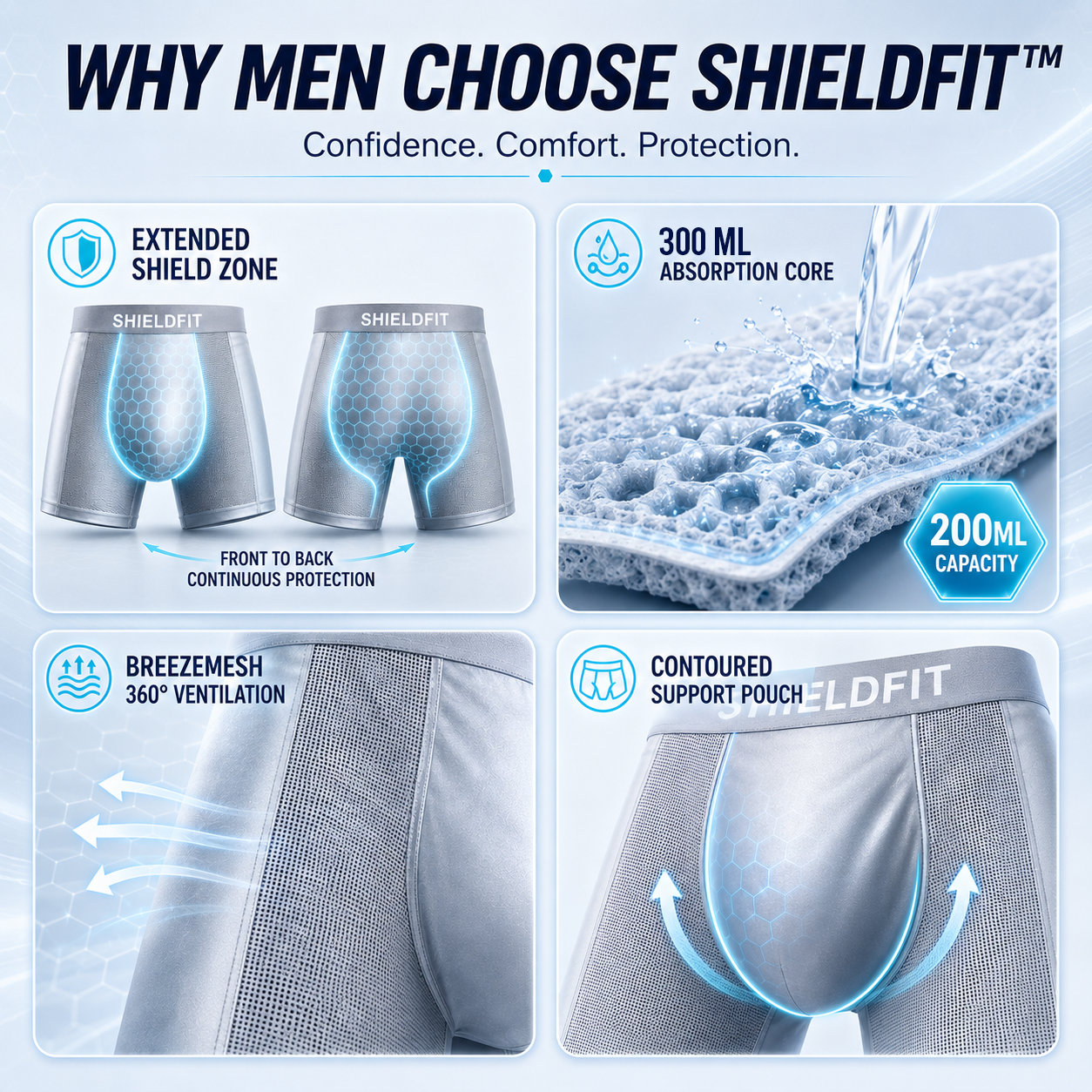 BEST DEAL 80% OFF 🔥 SHIELDFIT™ Premium Leakproof Bamboo IceSilk Boxer