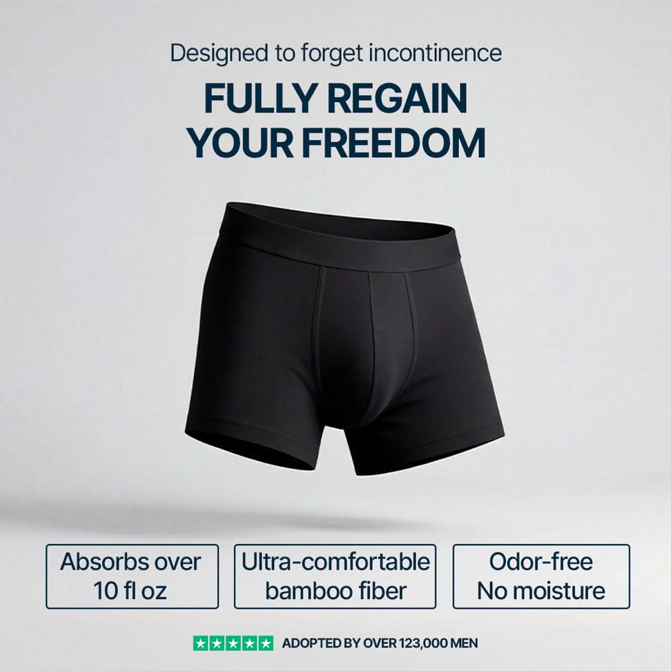 Orykas Men’s Ultra Absorbent Washable Incontinence Boxer