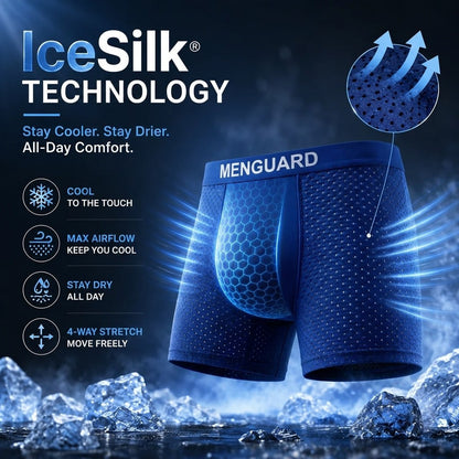 EXCLUSIVE 80% OFF🔥 2026 PREMIUM IceSilk Leakproof Boxer Briefs 💧 Up to 300mL Absorbency | Cooling IceSilk Comfort