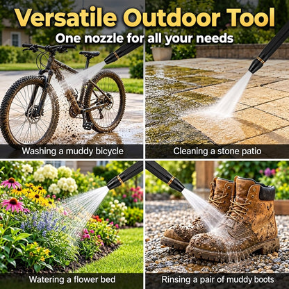 2026 VERSION - 80% OFF🔥Heavy Duty Adjustable Twist Hose Nozzle 🚀10X Higher Pressure |3 Spray Modes | Heavy-Duty Metal Body